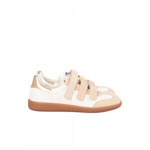 NEW BACK 70 women's mias leather sneakers in beige